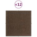 vidaXL Nástenné panely 12 ks hnedé 30x30 cm látková 1,08 m²