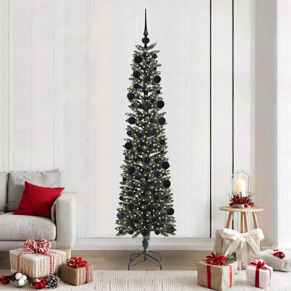 vidaXL Umelý vianočný stromček Zelená 210 cm PVC, plast a oceľ