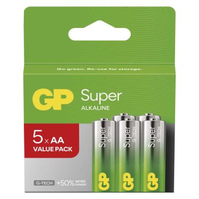 Alkalická batéria GP Super LR6 (AA), 5 ks