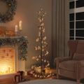vidaXL LED vianočný stromček s ozdobami 120 LED teplá biela 180 cm