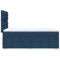 vidaXL Posteľný rám boxspring s matracom modrý 90x190 cm látka