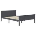 vidaXL Posteľný rám s 2 zásuvkami tmavosivý masívna borovica 160x200cm