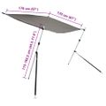 vidaXL Tieniaci nadstavec v tvare T 170x170x(113-182,5) cm