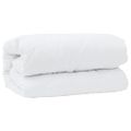 vidaXL 2-v-1 Prikrývka 220 x 200 x 10 cm Zima Polyester Biela
