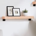 vidaXL Nástenná polica 60x10x6 cm neošetrený dubový masív