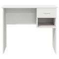 vidaXL Stôl Biela 90 x 49 x 75 cm Kompozitné drevo
