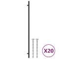 vidaXL Rukoväte na skrinku 20 ks čierne 480 mm nehrdzavejúca oceľ