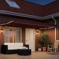 vidaXL Ručná vysúvacia markíza s LED 4,5 × 3 m 100% polyester a hliník