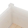 vidaXL Záhradné kvetináče 2 ks biele 70x31x70 cm borovicový masív