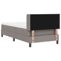 vidaXL Posteľ s pružinovým rámom Sivohnedá 200 x 90 cm látka