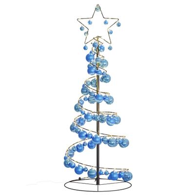 vidaXL LED vianočný stromček s ozdobami 80 LED teplá biela 120 cm