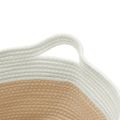 vidaXL Úložný kôš béžovo-biely Ø40x25 cm bavlna