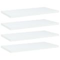 vidaXL Prídavné police 4 ks, biele 40x20x1,5 cm, kompozitné drevo