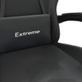 vidaXL Otočná herná stolička čierna umelá koža