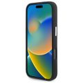 Mercedes puzdro pre iPhone 16 Pro 6,3" MEHMP16L23SUMBK Hardcase Silicone Blue Stripe MagSafe čierne