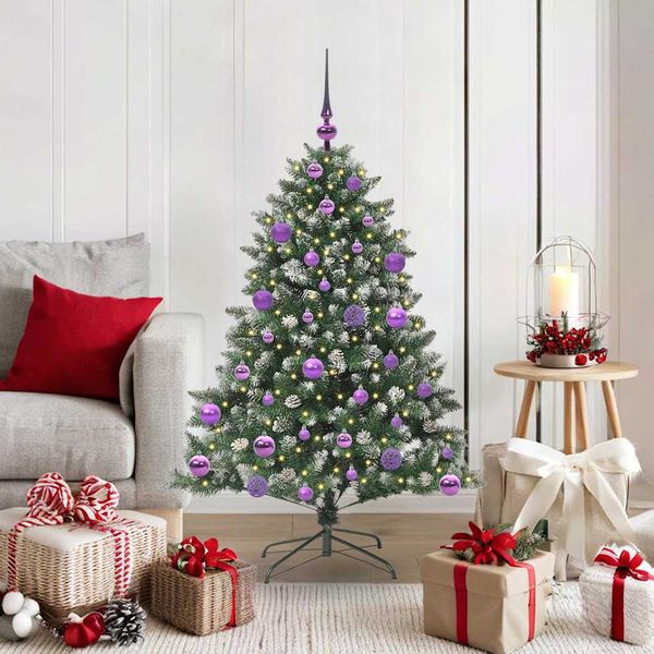 vidaXL Umelý vianočný stromček Zelená 120 cm PVC, plast a oceľ