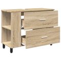 vidaXL Kozmetický stolík do kúpeľne Dub sonoma 80 x 35 x 60 cm