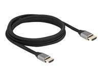 Ultra High Speed - HDMI kábel - HDMI s pínmi (male) do HDMI s pínmi (male) - 2 m - trojnásobne tienený - sivá - kontakty osvetlené zlatou farbou, podpora 8K60Hz (7680 x 4320)