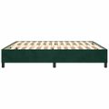 vidaXL Posteľný rám s boxspringom tmavozelený 160x200 cm zamat