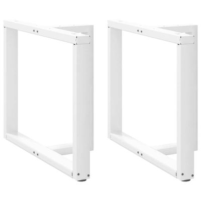 vidaXL Nohy k jedálenskému stolu v tvare T, 2 ks, biele, 100x35x(72-73) cm, oceľové