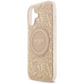 Guess Case Magsafe IML Case Flowers Electroplated Allover S remienkom s korálkami pre iPhone 17 ružová