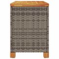 vidaXL Záhradný úložný box sivý 80x40x48 cm polyratan akáciové drevo