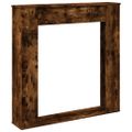 vidaXL Obloženie krbu dymový dub 100x20x100 cm kompozitné drevo
