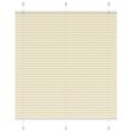 vidaXL plisovaná roleta krémová 120x150 cm Šírka látky 119,4 cm