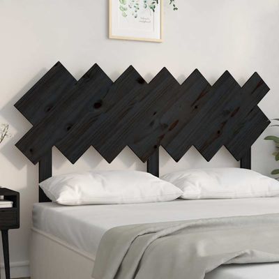 vidaXL Čelo postele čierne 141x3x80,5 cm masívna borovica