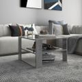 vidaXL Konferenčný stolík betónovo-sivý 60x60x40 cm drevotrieska