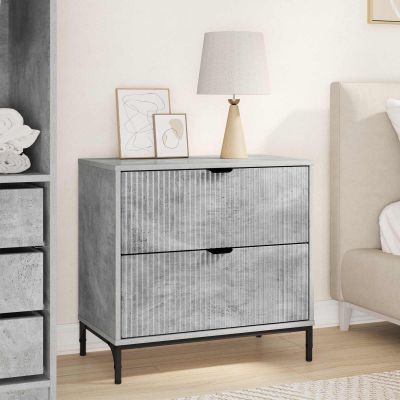 vidaXL Nočný stolík Betónovo sivá 63.5 x 36 x 61 cm Kompozitné drevo