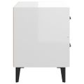 vidaXL Nočné stolíky 2 ks lesklé biele 40x35x47,5 cm