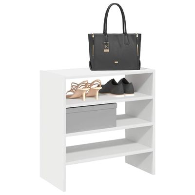 vidaXL Stojany na topánky 2 ks stohovateľné biele 60x30x30,5 cm