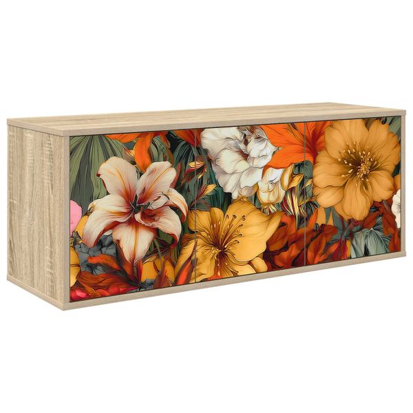 vidaXL Nástenný TV kabinet GENNEP 102 x 33 x 40 cm Dub sonoma