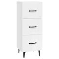 vidaXL Komoda lesklá biela 34,5x34x90 cm spracované drevo