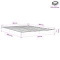 vidaXL Rám postele čierny 150x200 cm King Size masívna borovica