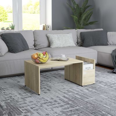 vidaXL Konferenčný stolík dub sonoma 90x45x35 cm kompozitné drevo