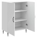 vidaXL Servírovacia skriňa Biela 66 x 34,5 x 89,5 cm Kompozitné drevo