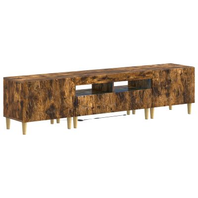 vidaXL 5-dielny LED TV kabinet Dymový dub Kompozitné drevo