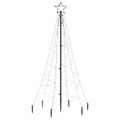 vidaXL Vianočný stromček s hrotom, 200 modrých LED 180 cm