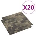 vidaXL Podlahové kobercové dlaždice 20 ks 5 m², sivé a béžové