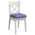 vidaXL Vankúše na sedenie 4 ks Látka Modrá džínovina 40 x 40 x 12 cm