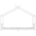 vidaXL Detský posteľný rám biely 90x200 cm borovicový masív