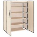 vidaXL Skrinka na topánky krémová 60x28x90 cm látková