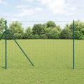 vidaXL Euro plotový základ 10 x 1,5 m PVC potiahnutá oceľ Zelená