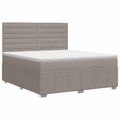 vidaXL Posteľ boxspring s matracom Sivohnedá 140 x 190 cm Látka