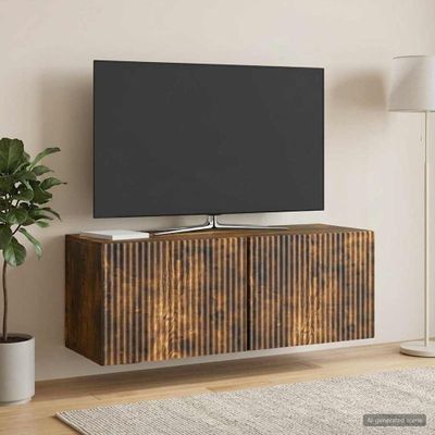 vidaXL Nástenná TV skrinka 78,5 x 31 x 30 cm Dymový dub