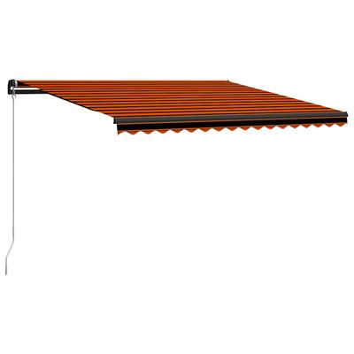 vidaXL Ručne zaťahovacia markíza 450x300 cm oranžová a hnedá