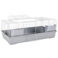 vidaXL Klietka pre malé zvieratá, sivá 118x59x46 cm polypropylén a kov