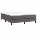 vidaXL Posteľný rám s boxspringom sivý 140x200 cm umelá koža